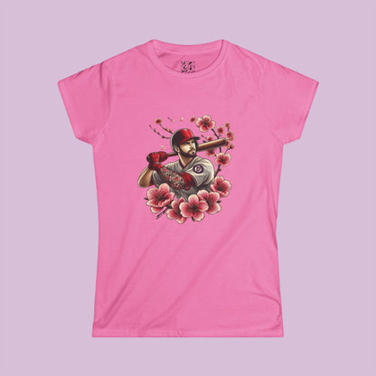 Washington Baseball Cherry Blossom Women's Softstyle Tee