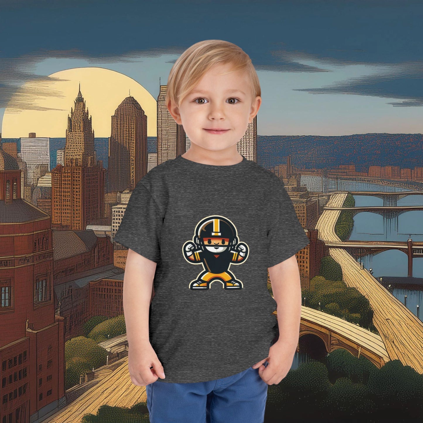 Mini Pittsburgh Football Player Toddler Tee