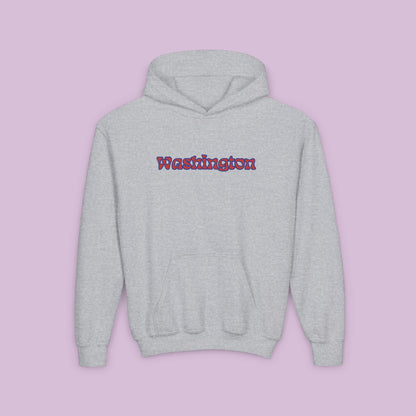 Psychedelic Funky W Skull Youth Hoodie