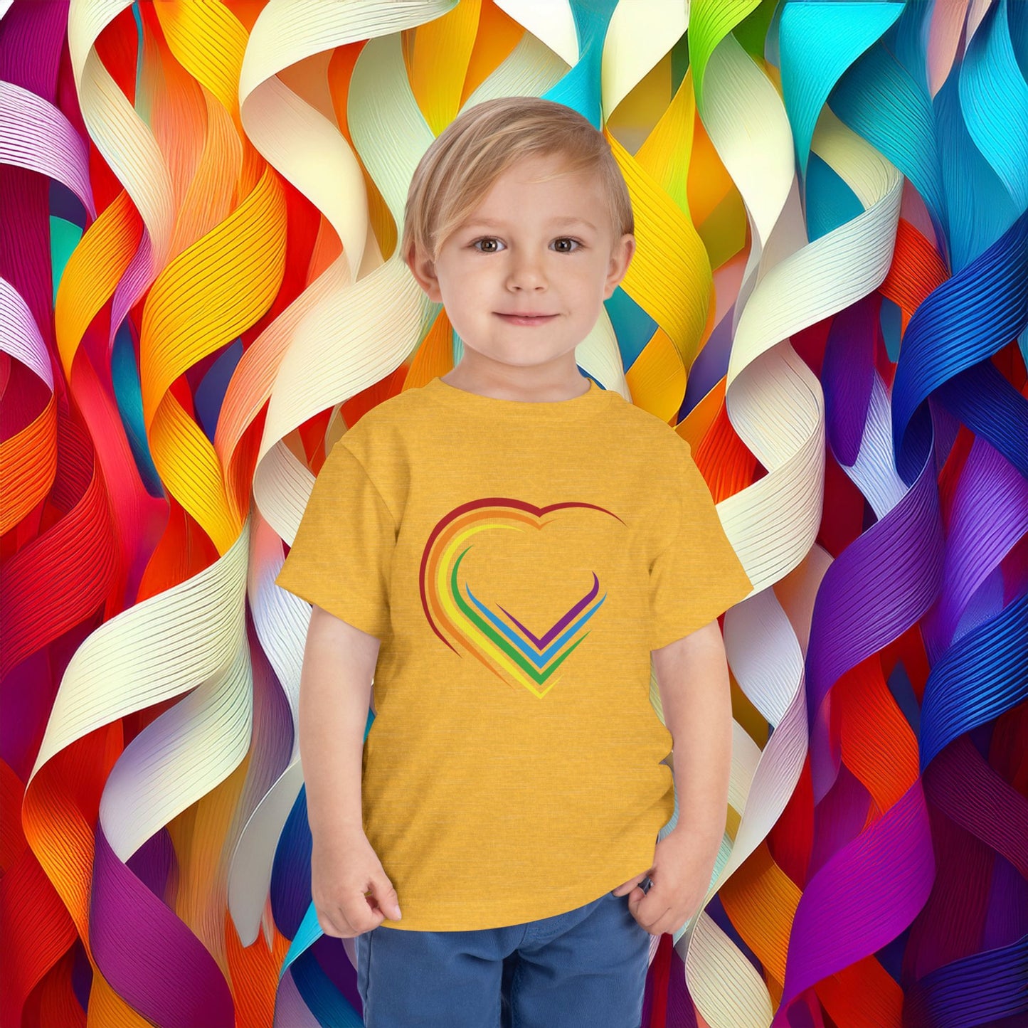 Rainbow Heart Toddler Tee