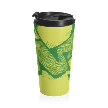 Electric Green and Gold Newcastle Travel Mug