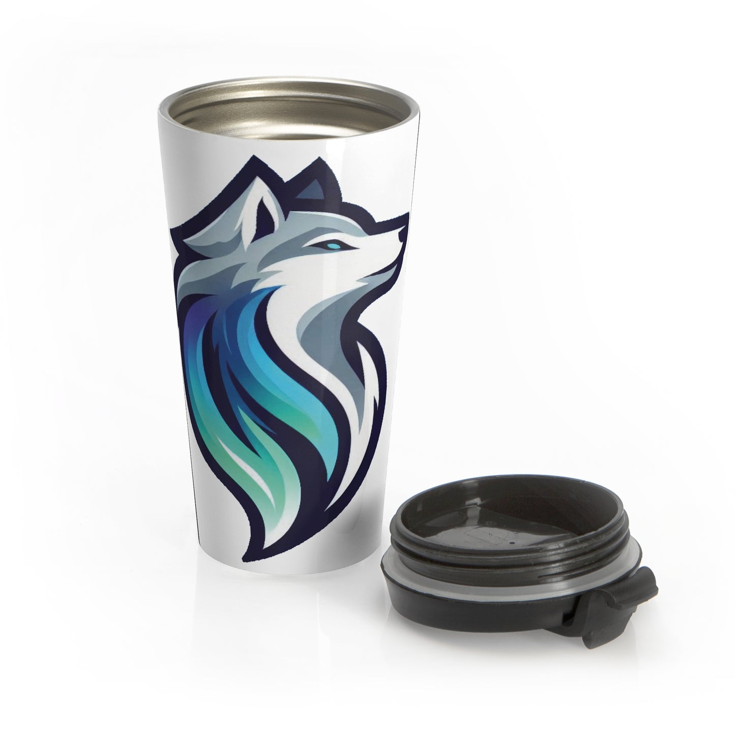 Timber Wolf Travel Mug