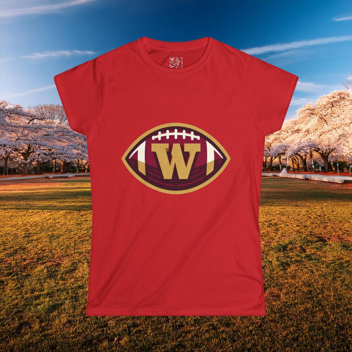 Washington Football Logo Women's Softstyle Tee