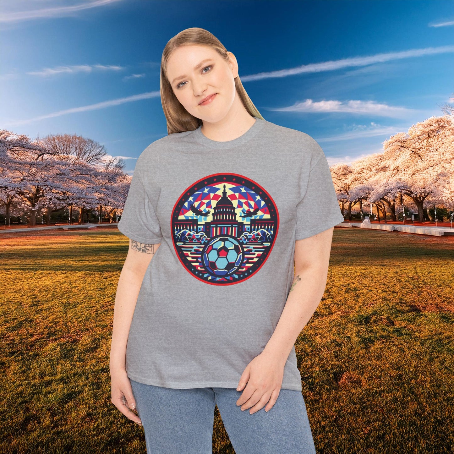 Vibrant Geometric DC Soccer Tee