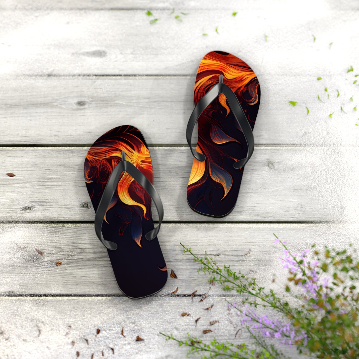 Flames Flip Flops