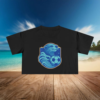 Sea Otter Soccer Logo Women's Crop Tee