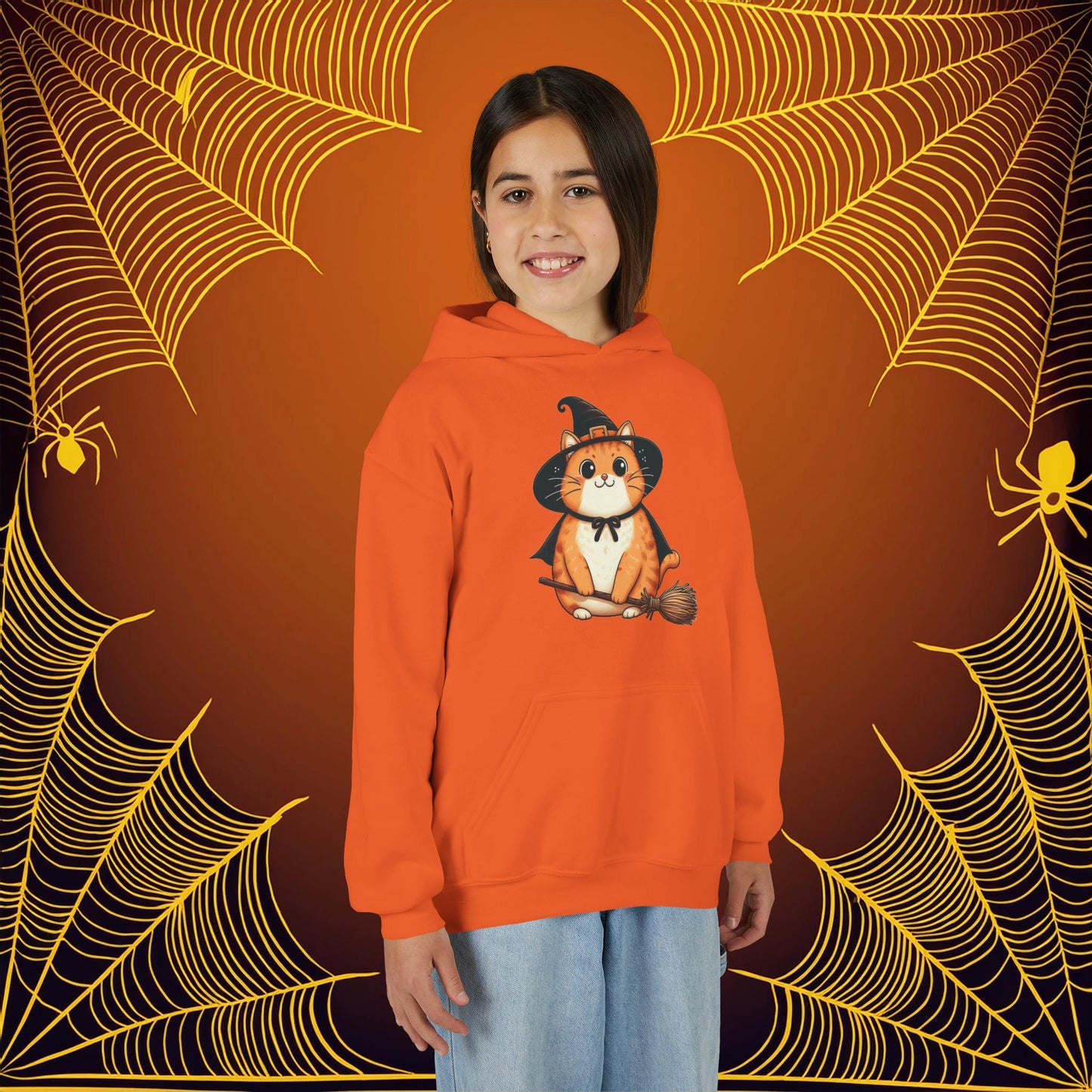 Trick or Treat Cat Youth Hoodie