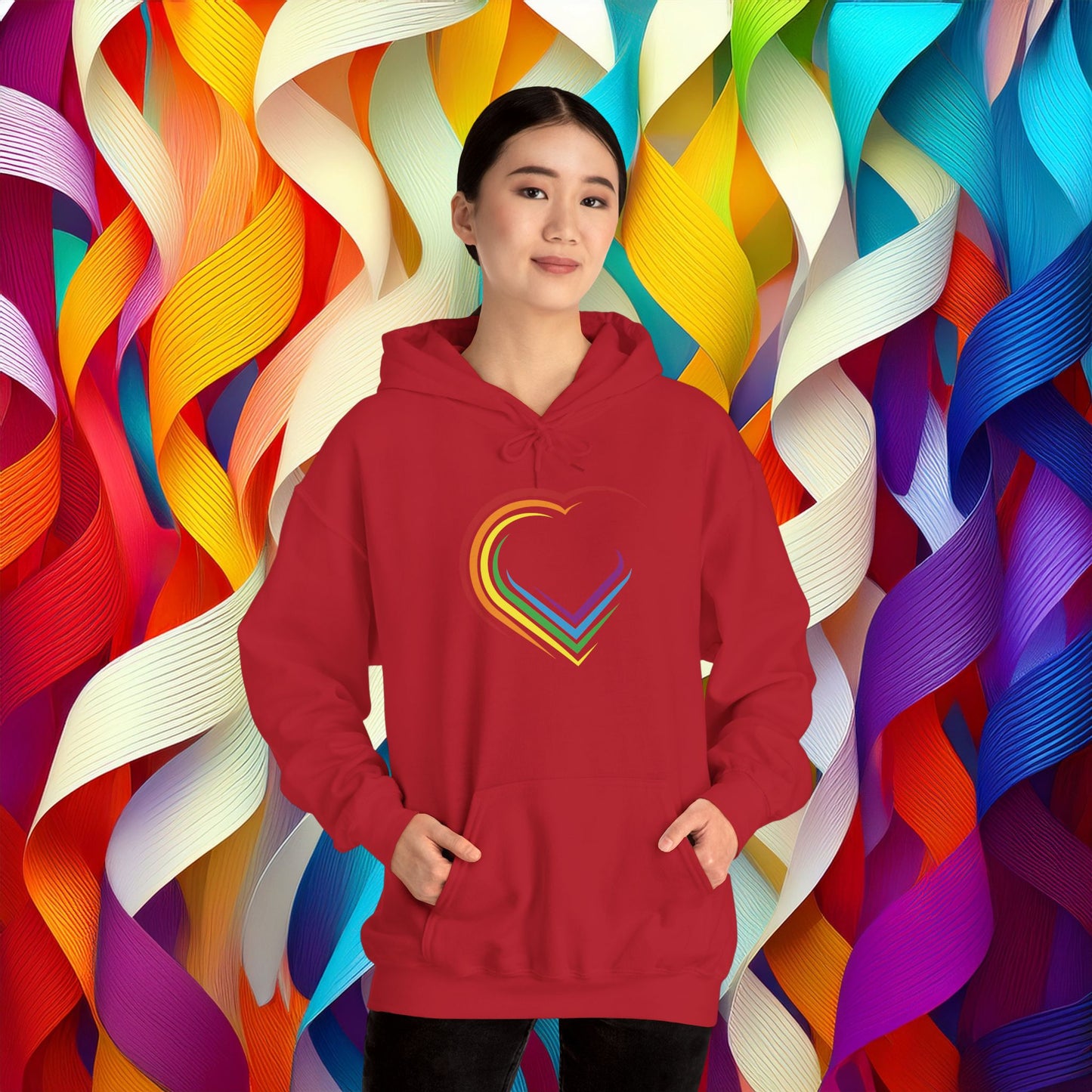 Rainbow Heart Unisex Hoodie