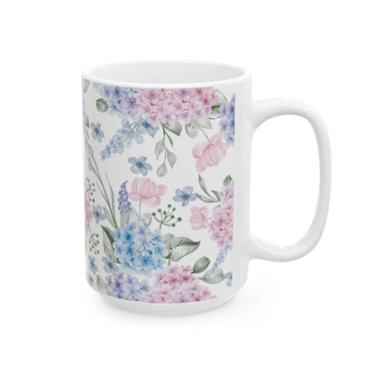 Floral Watercolor Ceramic Mug (11oz/15oz)