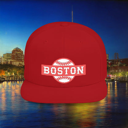 Boston Baseball Flat Bill Snapback