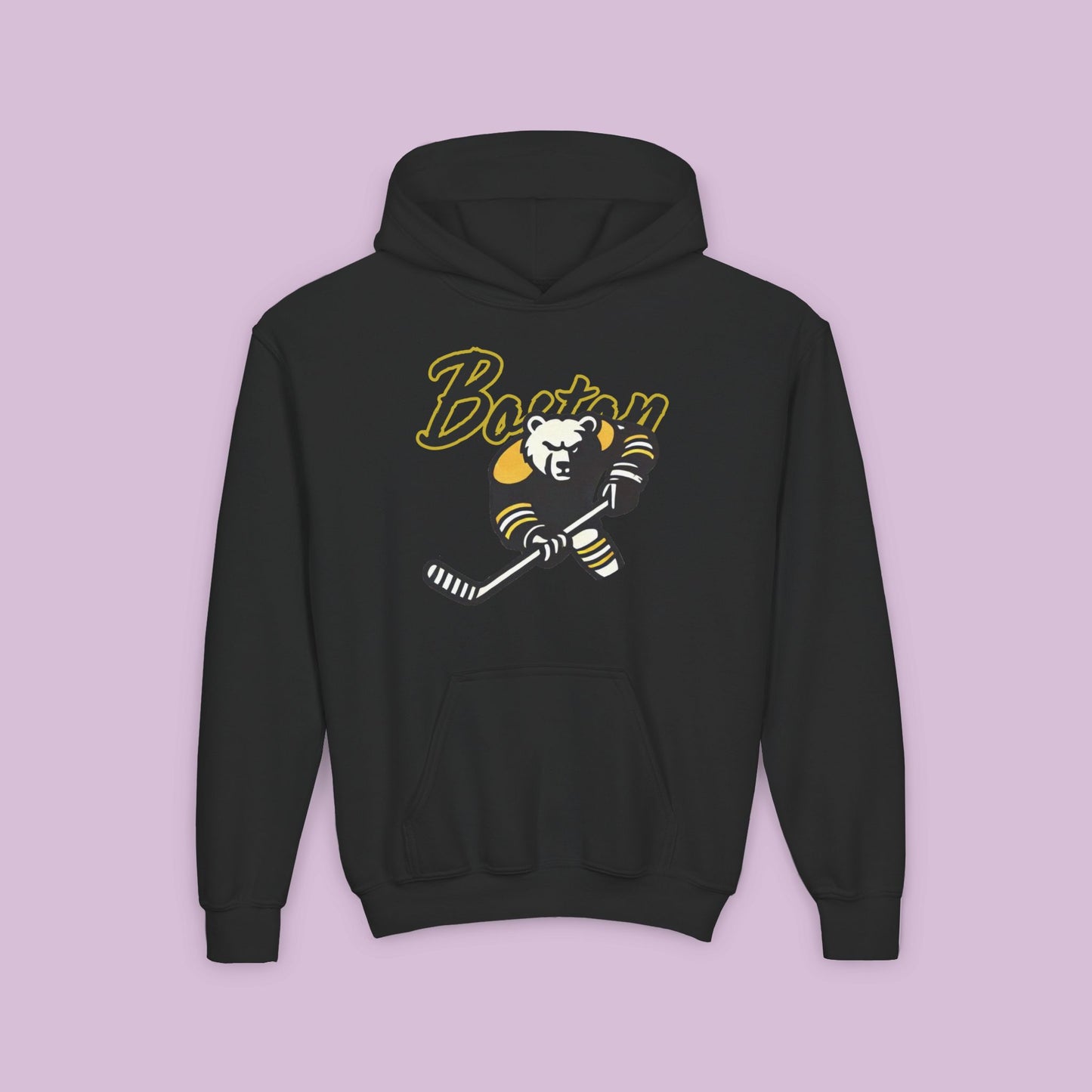 Boston Hockey Bear Youth Hoodie