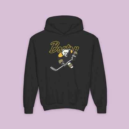 Boston Hockey Bear Youth Hoodie