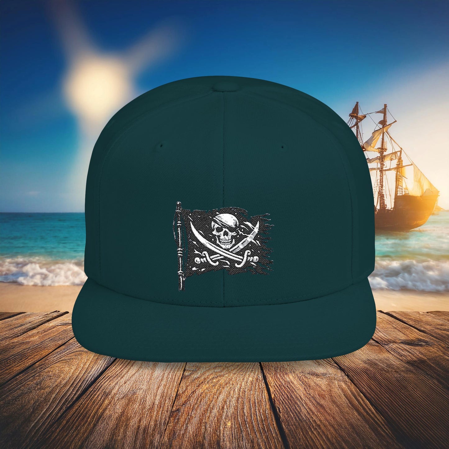 Jolly Roger Flat Bill Snapback