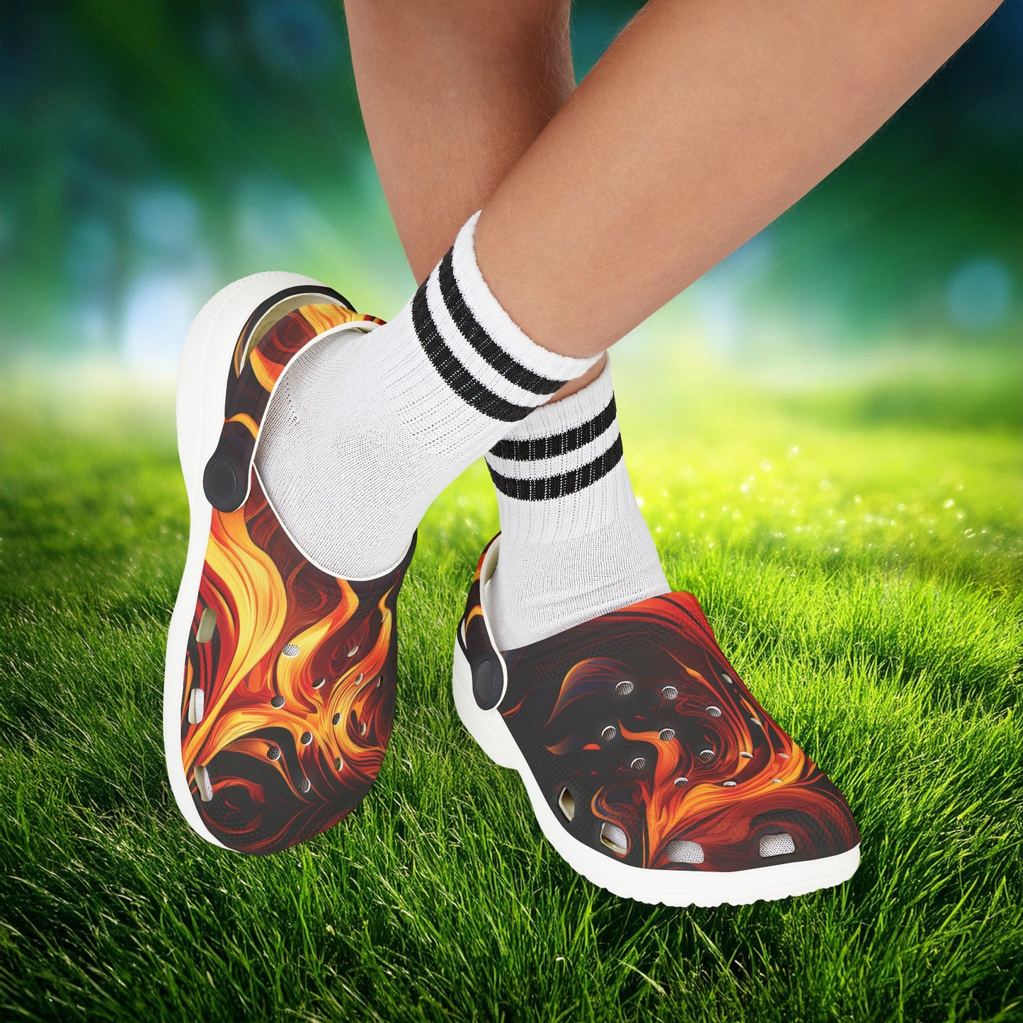 Flames Kid's Foam Clogs