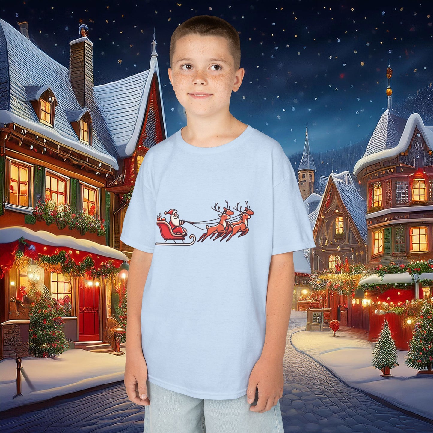 Santa's Sleigh Kids Tee