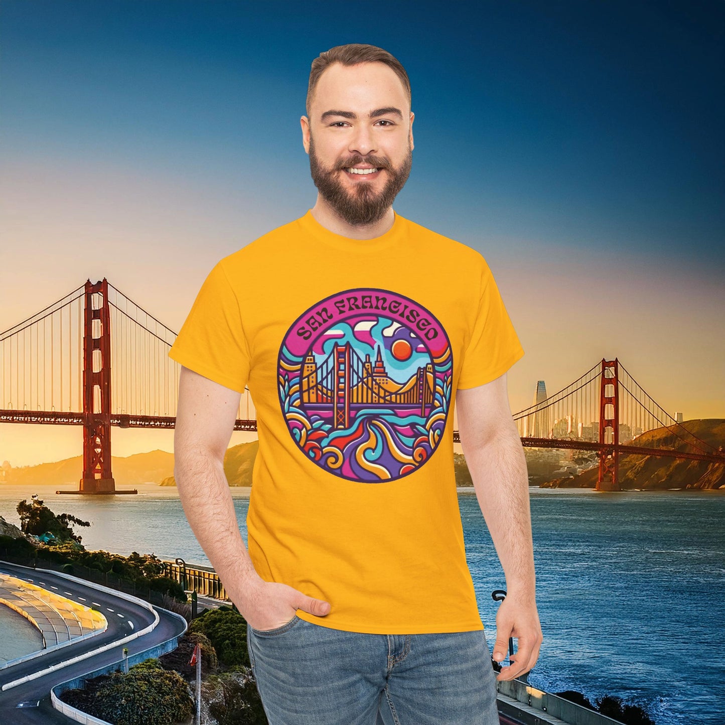 Vibrant San Francisco Psychedelic Tee
