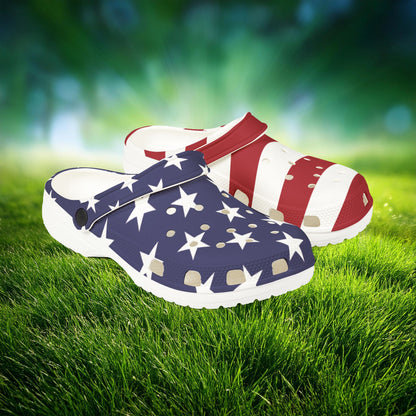 American Flag Foam Clogs