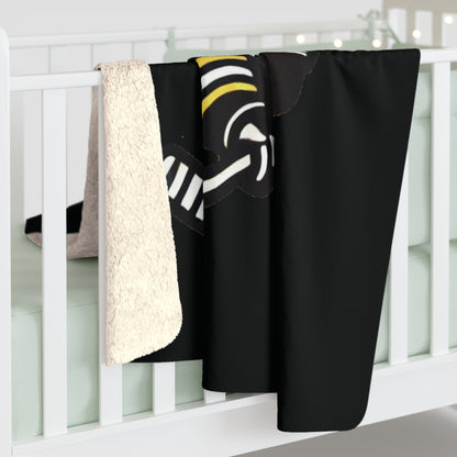 Boston Hockey Bear Sherpa Fleece Blanket