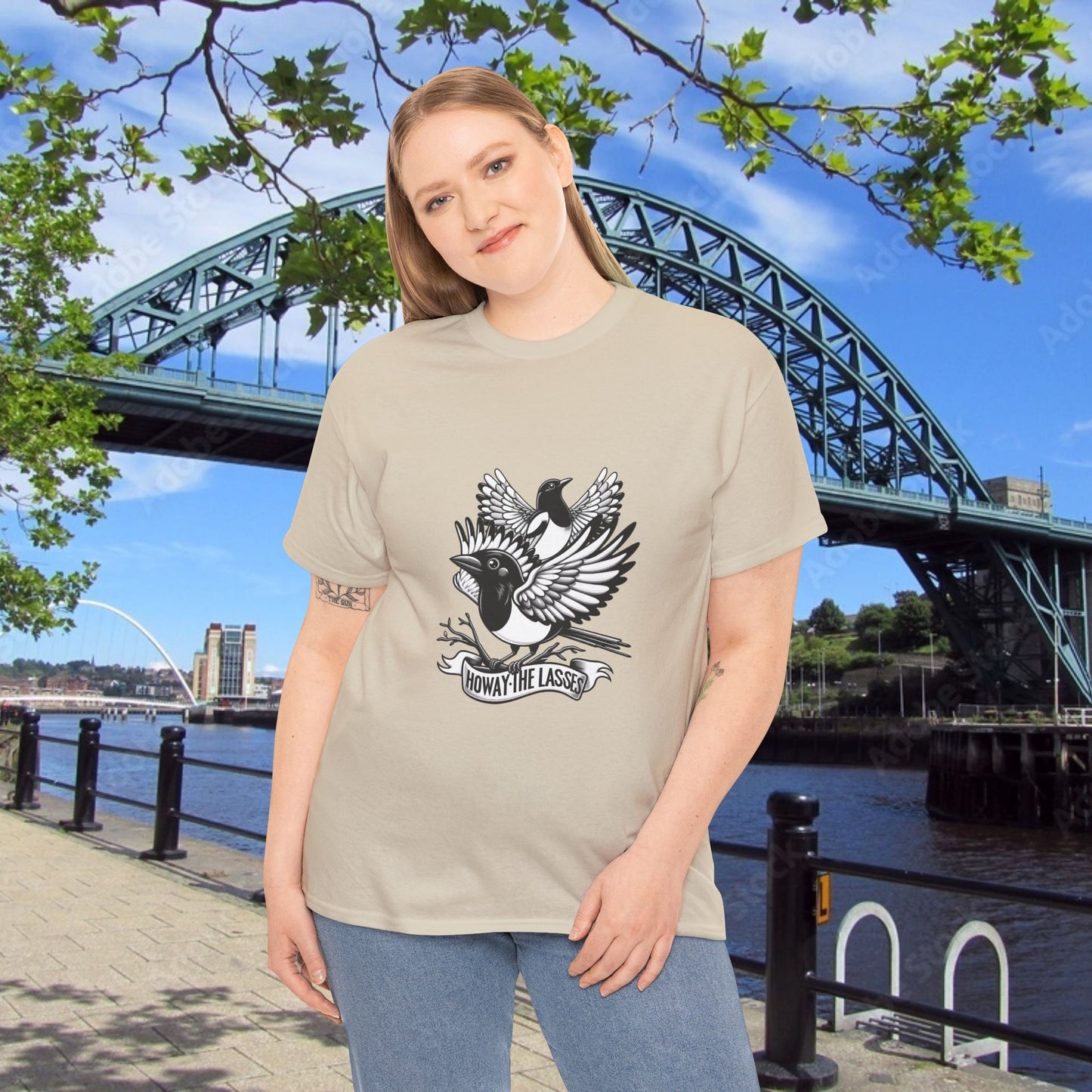 Newcastle United Howay The Lasses B&W (Twin Mags) Tee