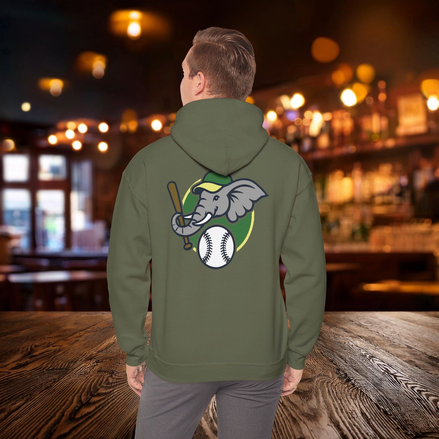 A's Baseball Elephant Hoodie