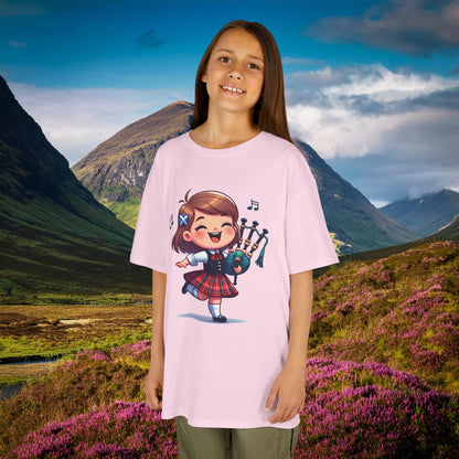 Scotland Piper Lassie Kids Tee