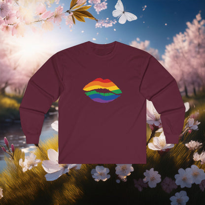 Rainbow Kiss Long Sleeve Tee