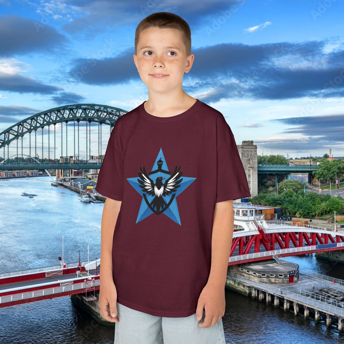 Newcastle United Blue Star Mags Kids Tee