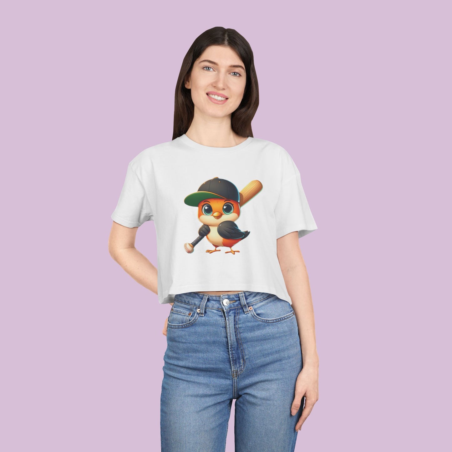 Baltimore Baseball Little Oriole Women's Crop Tee