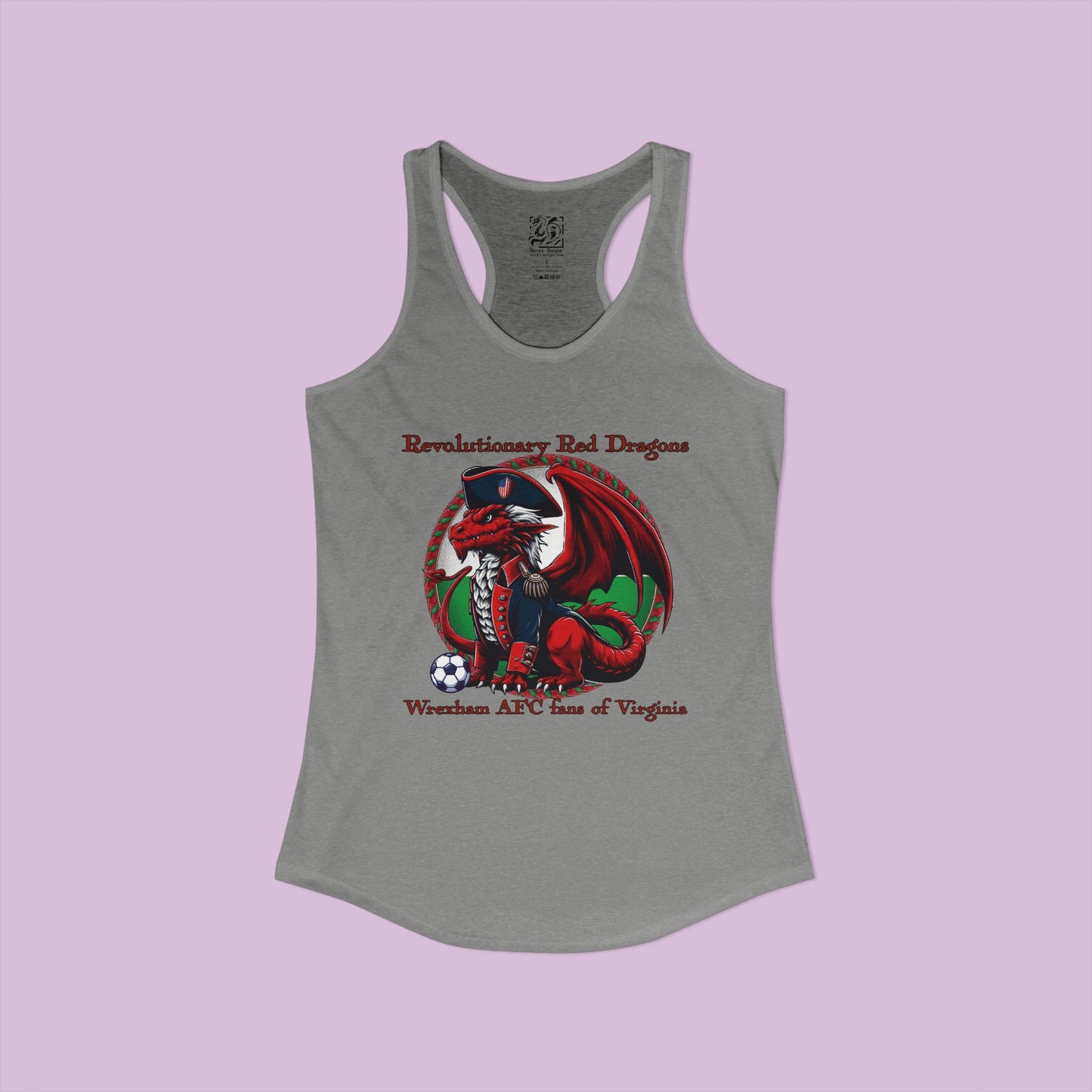 Revolutionary Red Dragons Logo Women's Racerback Tank