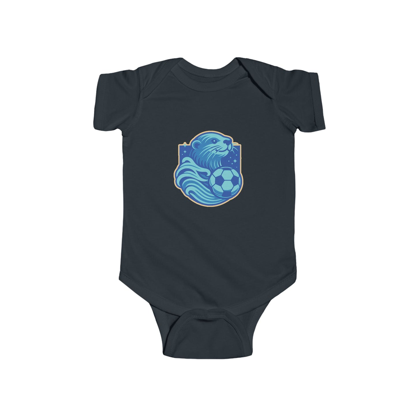 Sea Otter Soccer Logo Infant Bodysuit