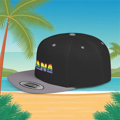 Rainbow Ohana Flat Bill Snapback