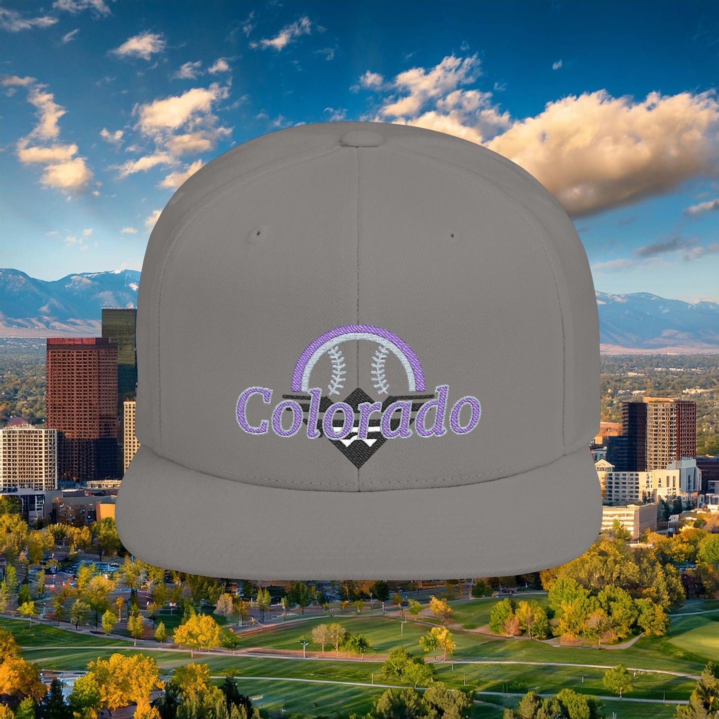 Colorado Mountain Baseball Flat Bill Snapback