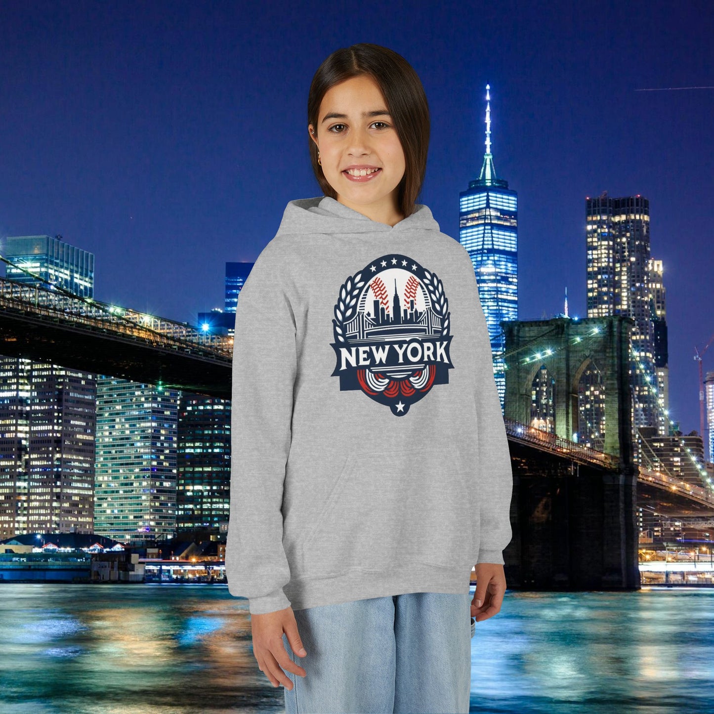 New York Bronx Baseball Youth Hoodie