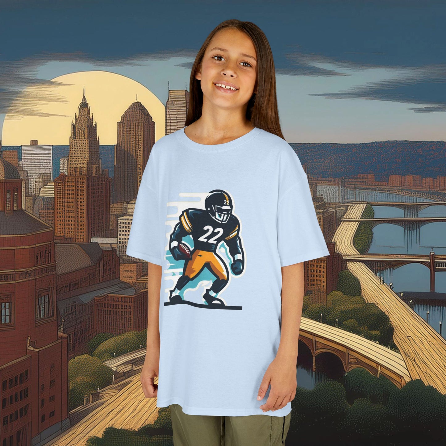Pittsburgh Football Player Kids Tee