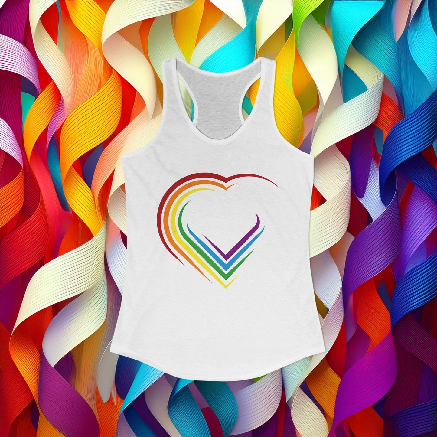 Rainbow Heart Women's Racerback Tank