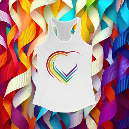 Rainbow Heart Women's Racerback Tank