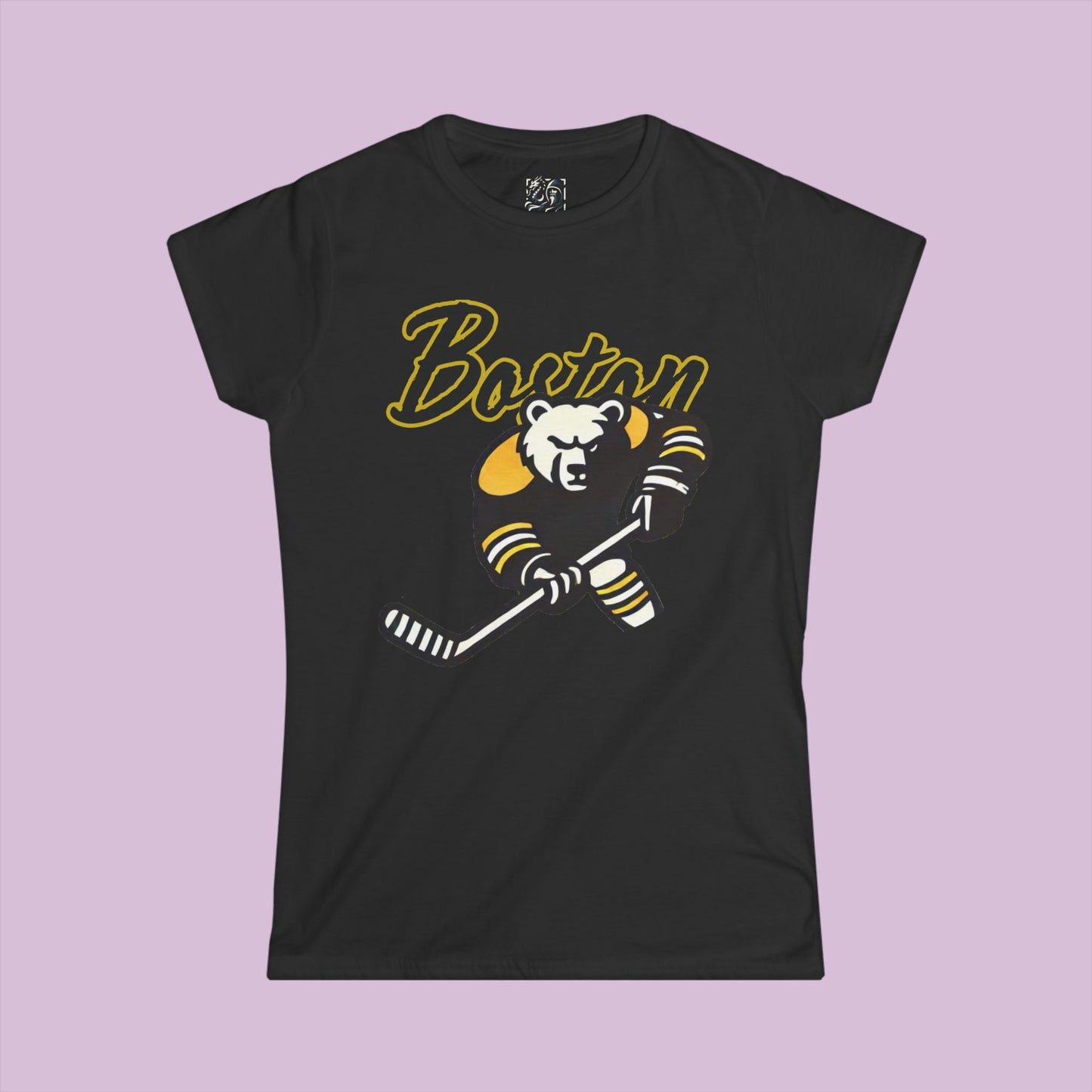 Boston Hockey Bear Women's Softstyle Tee