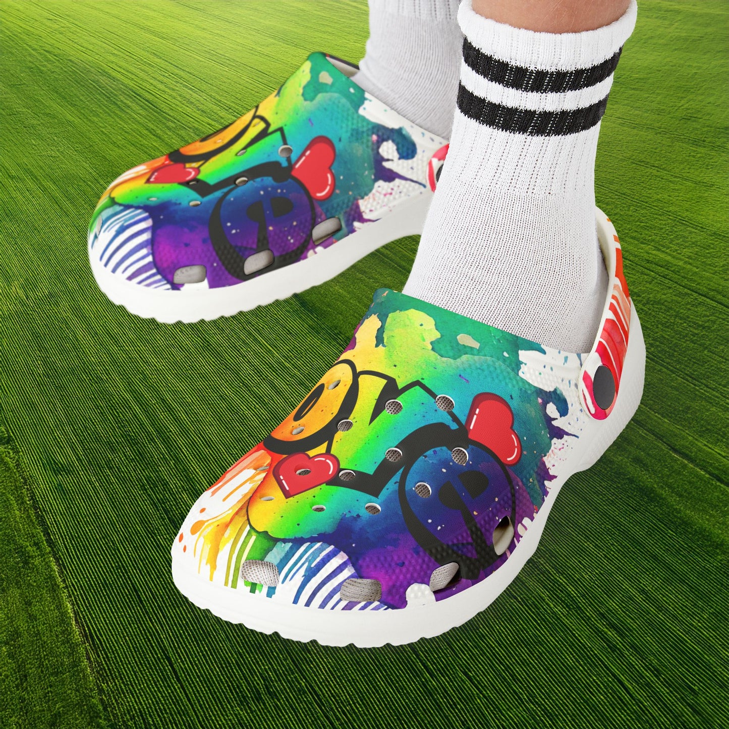 Love Color Bomb Kid's Foam Clogs