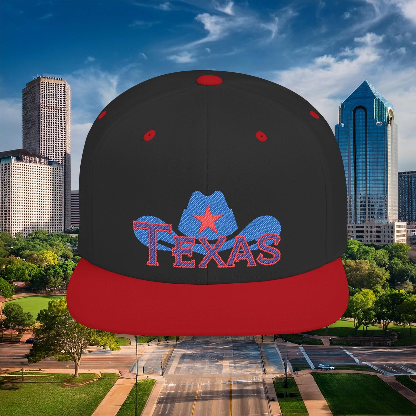 Texas Cowboy Hat Flat Bill Snapback