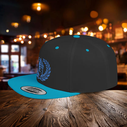 Blue Everton Logo Flat Bill Snapback