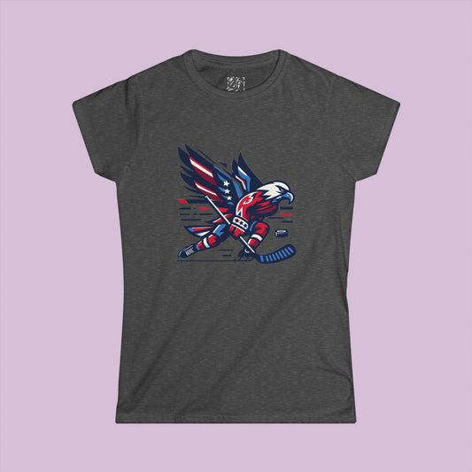 Washington Hockey Eagle Women's Softstyle Tee