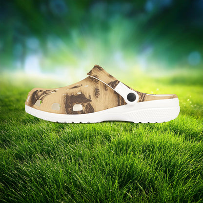 Island Map Foam Clogs