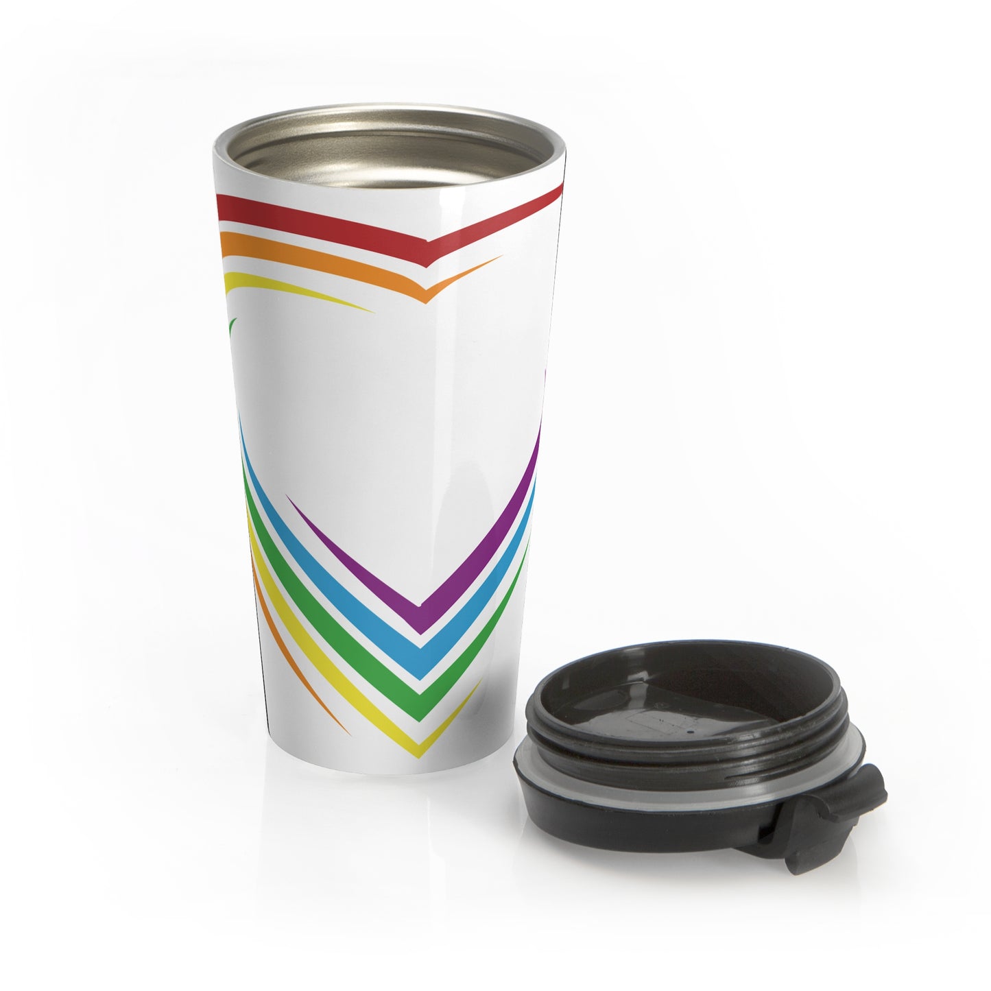 Rainbow Heart Travel Mug