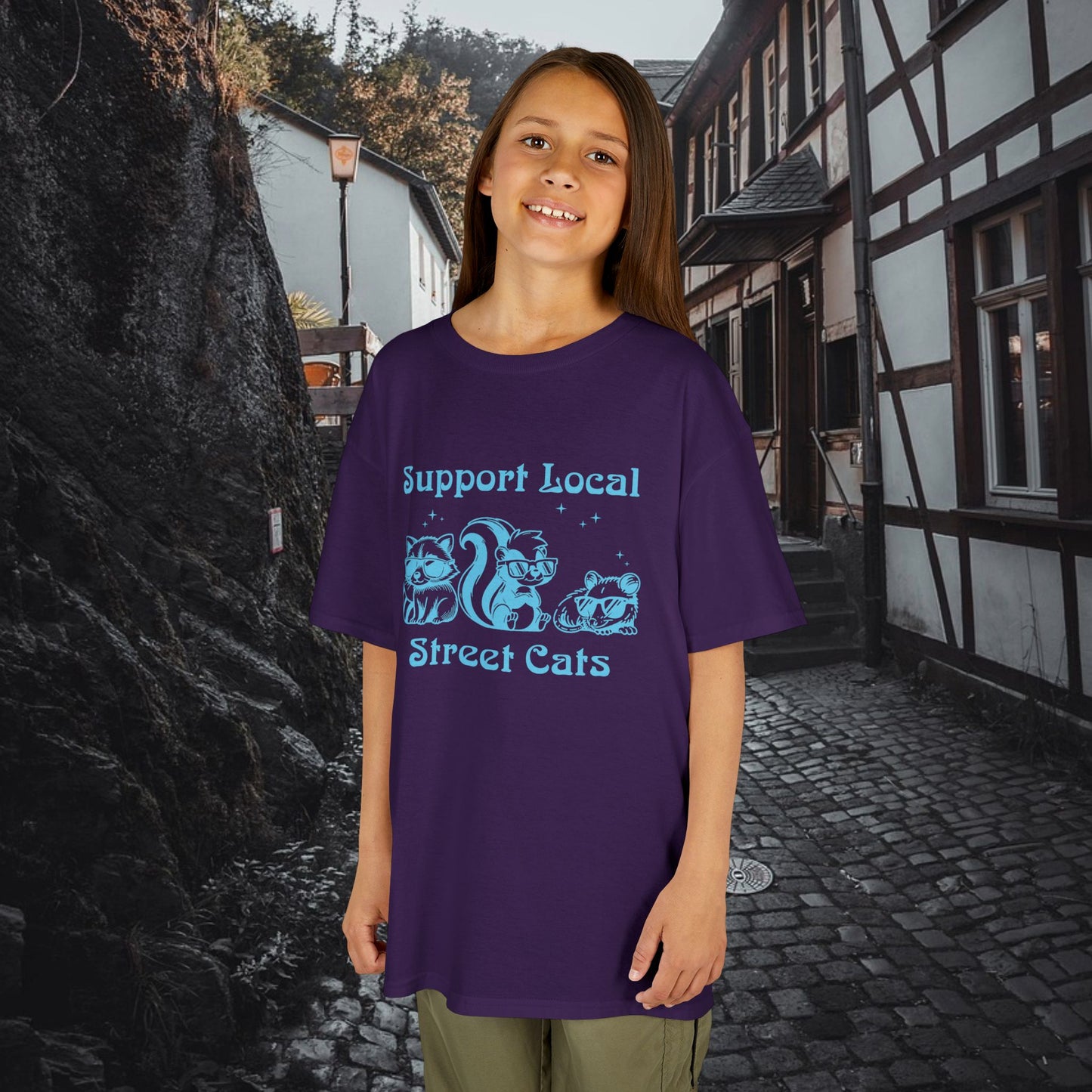 Support Local Street Cats Kids Tee