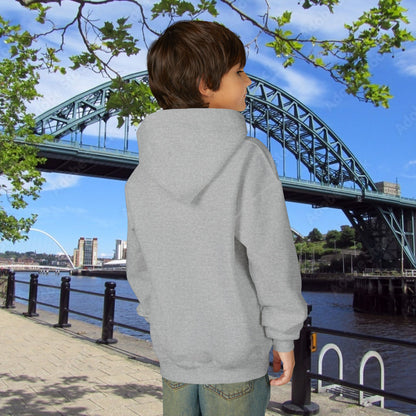 Newcastle United B&W Crest Youth Hoodie