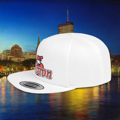 Boston Baseball Player Flat Bill Snapback