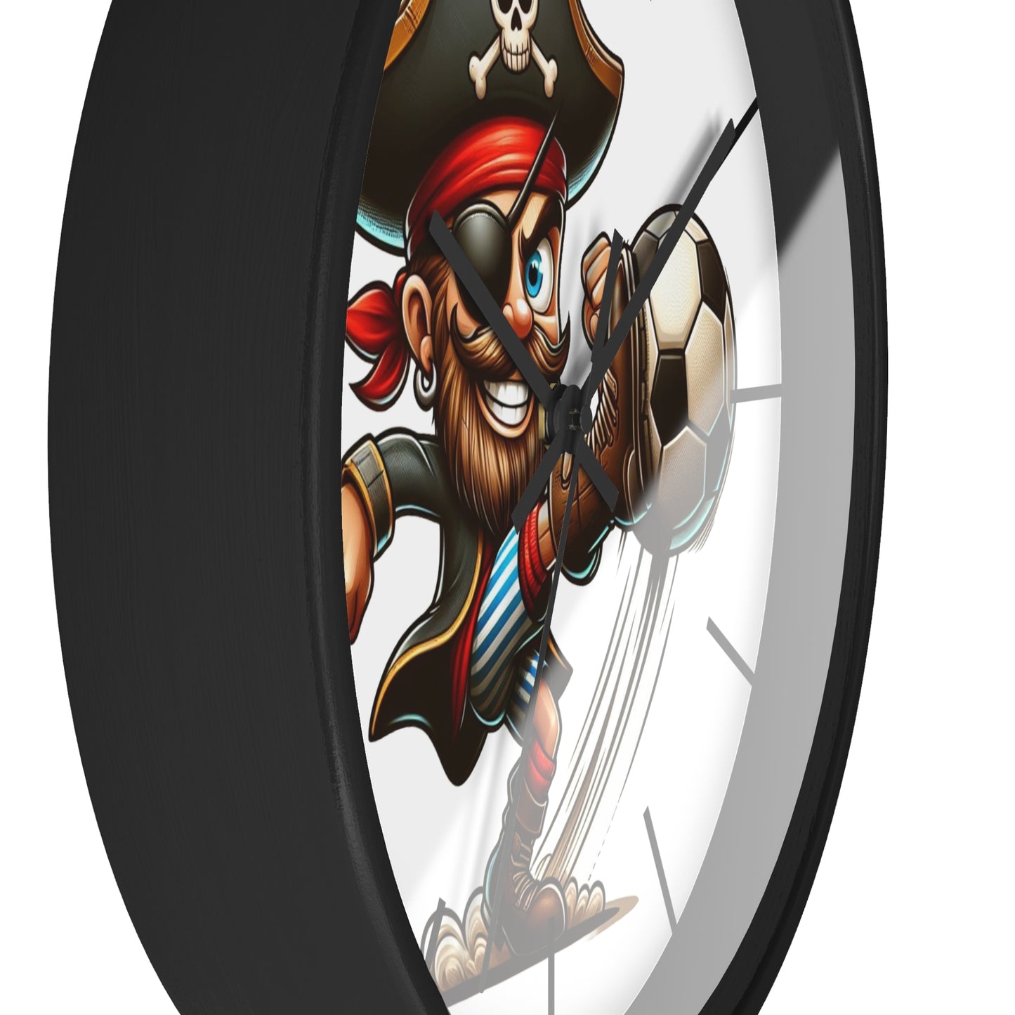 Pirate Soccer Wall Clock