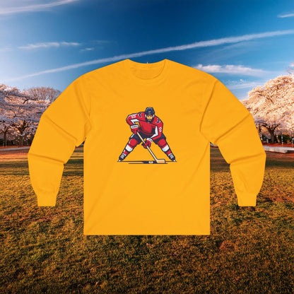 Washington Hockey Player Long Sleeve Tee