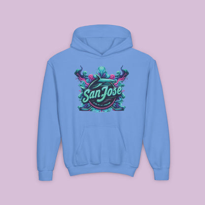 San Jose Hockey Neon Youth Hoodie