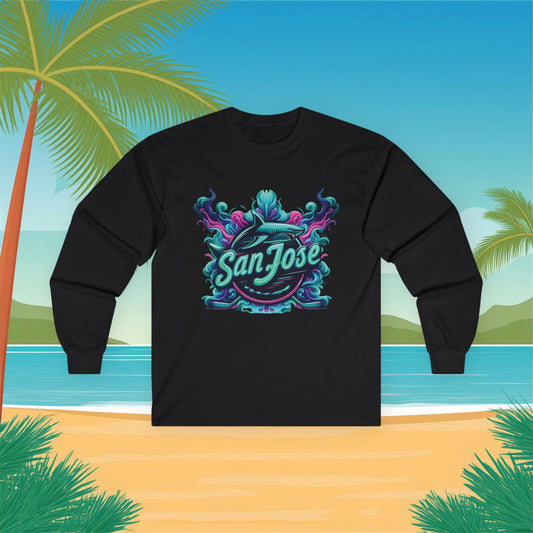 San Jose Neon Hockey Long Sleeve Tee